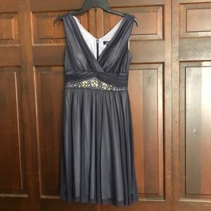 Gray prom or homecoming dress